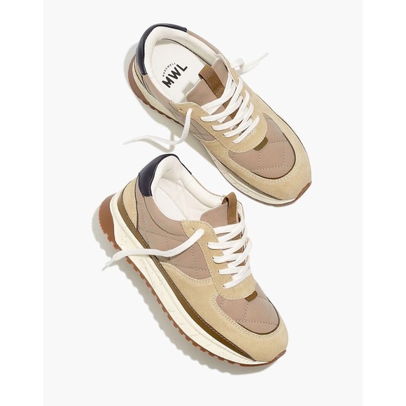 Madewell Shoes - MADEWELL Kickoff Trainer Sneakers in Quilted Recycled Nylon Size 8 EUC Look New